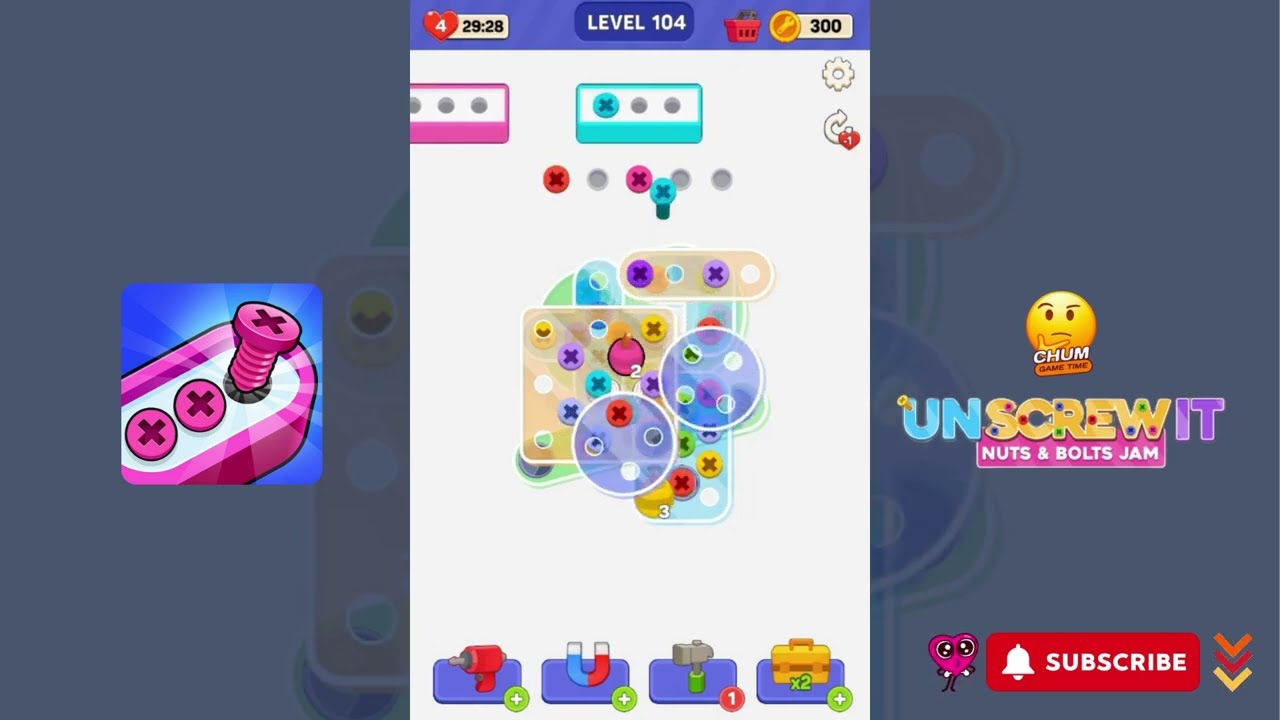 Screw Out: Jam Puzzle - Level 104 - Gameplay walkthrough