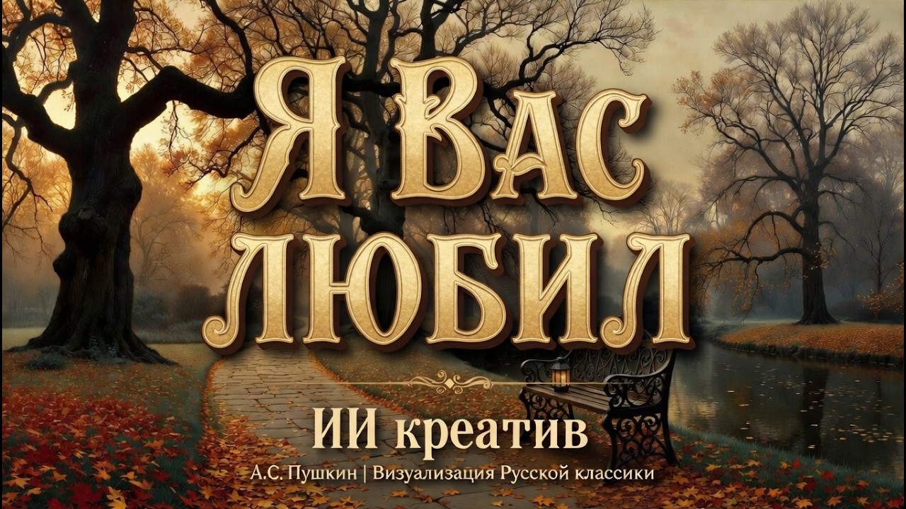 Я Вас любил. ✒️А.С. Пушкин ✨️Cinematic 📽ИИ КРЕАТИВ. ШЕДЕВР👌✨️