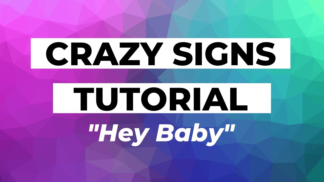 Club Med Crazy Signs Tutorial - 