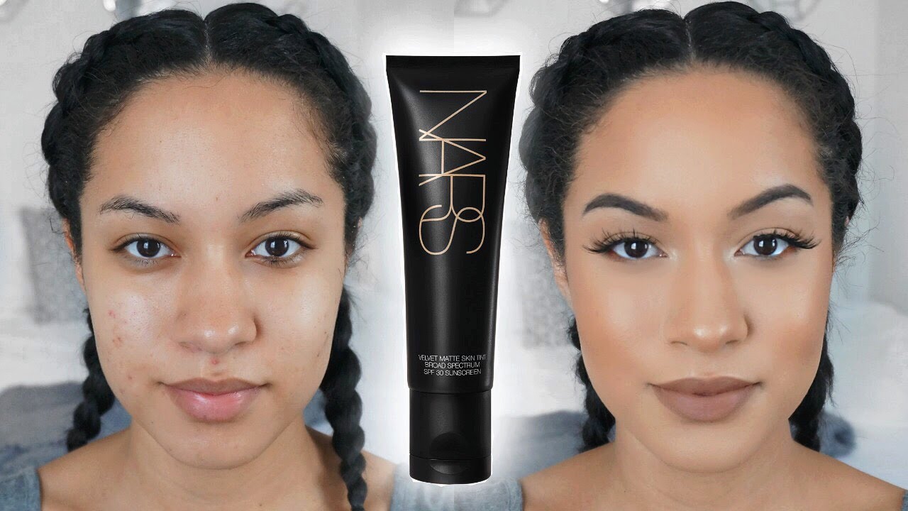 TINTED SKIN?! NARS Velvet MATTE Skin Tint! Review + Demo