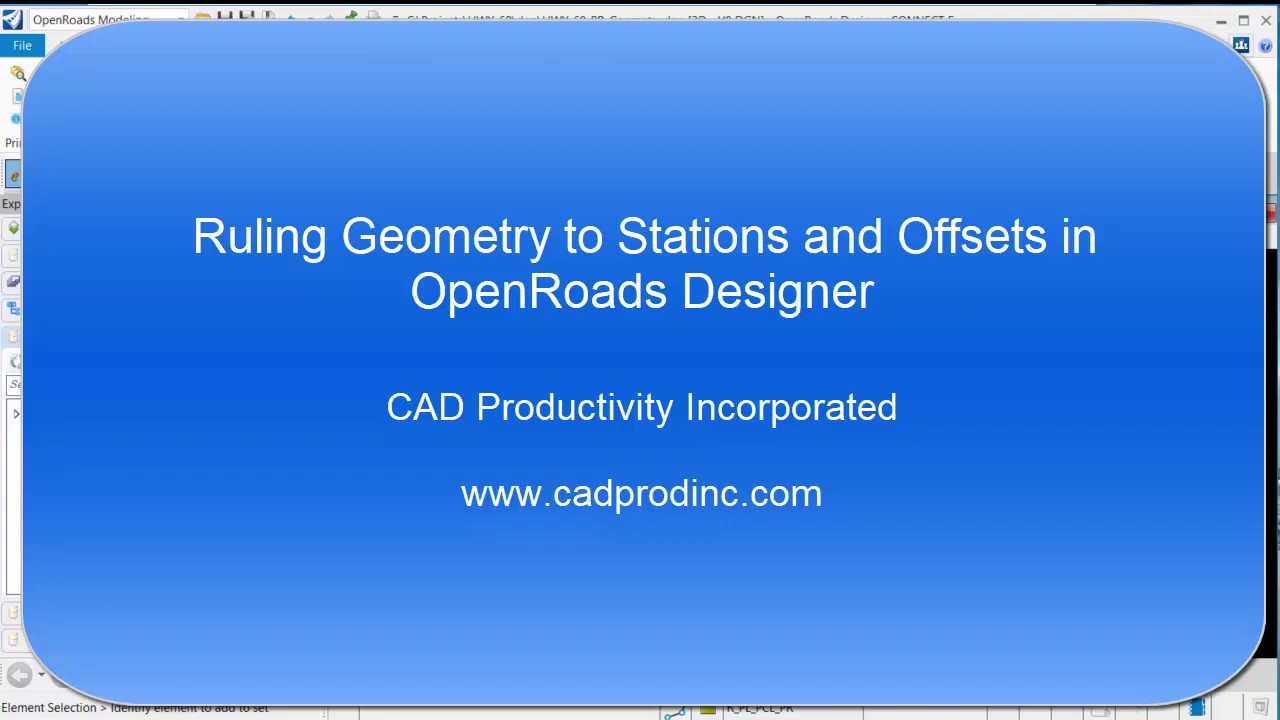 OpenRoads: Ruling Geometry to Stations and Offsets