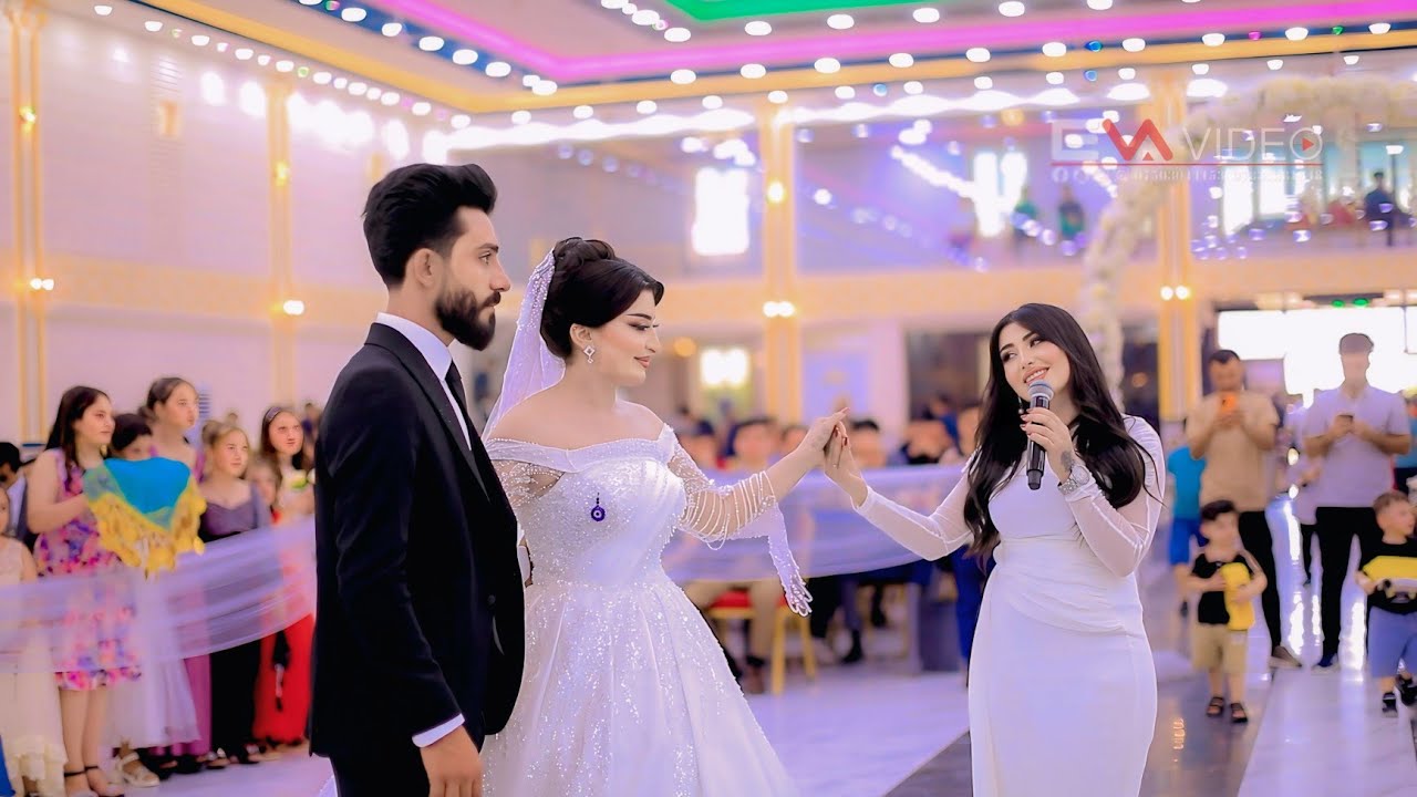 الفنان نيشان بعدري و حميد قيراني وناجي شنكالي عيدة شنكال حفلة زفاف جمال و ليلى في قاعة هانوفر  جزء 2