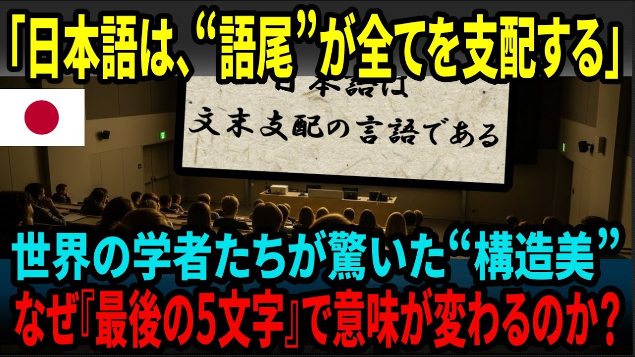 【海外の反応】「語尾だけですべてが変わる…？」世界の学者が黙り込んだ“日本語の文末支配”の正体