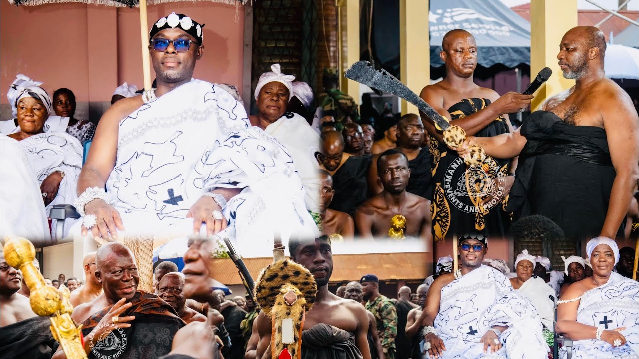 Arrival Of Kwahuman Hene & Bechem Hene’s ThanksGiving At Manhyia Palace 