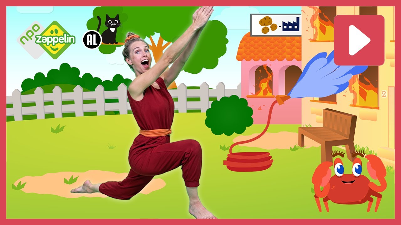 KINDERYOGA BRANDWEER AVONTUUR | Yoga mee met Roos | NPO Zappelin