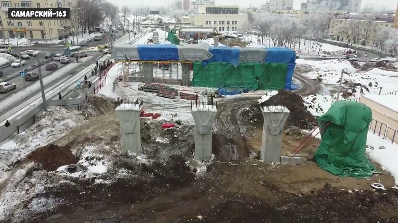 СТРОИТЕЛЬСТВО ЭСТАКАДЫ НА УЛ.НОВО-САДОВОЙ\7 МАРТА 2022