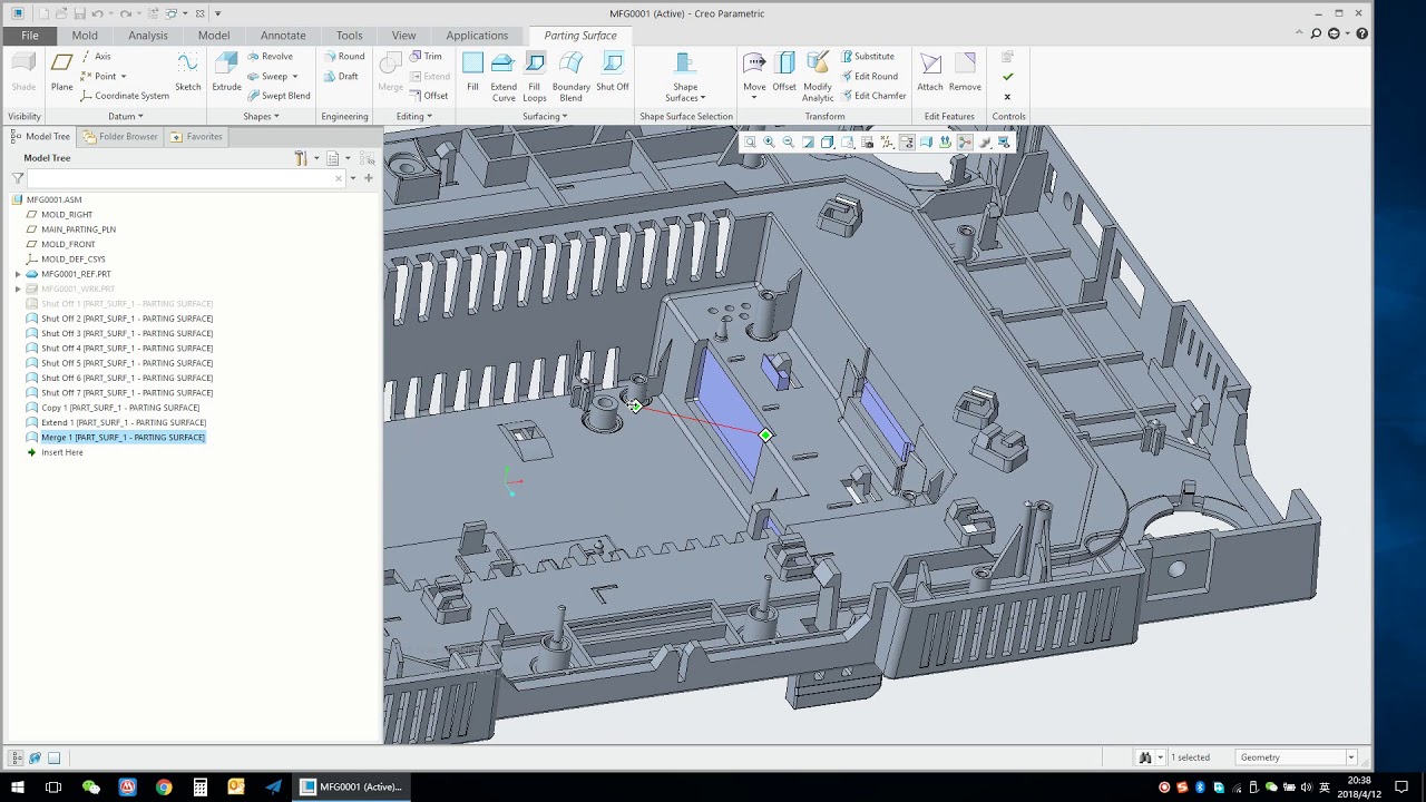 PTC Creo 5.0 Moldesign DEMO 7 - Powerfull function 