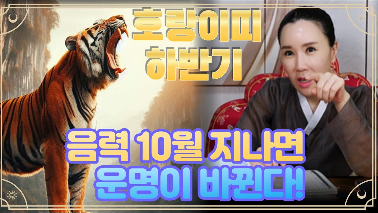 고생많았던 호랑이띠 2025년 하반기 운세! 음력 10월이 되면 운명이 바뀐다! #호랑이띠운세#하반기운세#2026년운세#띠별운세#11월운세
