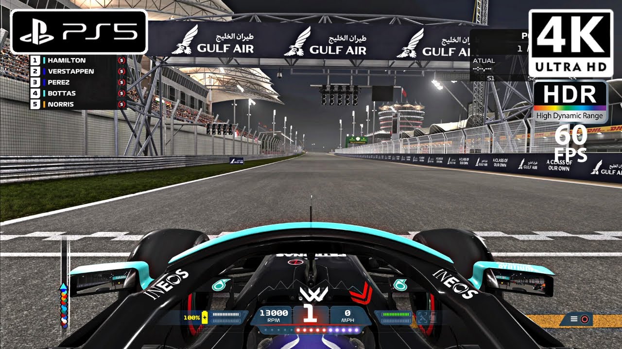F1 2021 (PS5) Lewis Hamilton | Mercedes | Bahrain Grand Prix | Gameplay (4K ᵁᴴᴰ 60ᶠᵖˢ HDR)