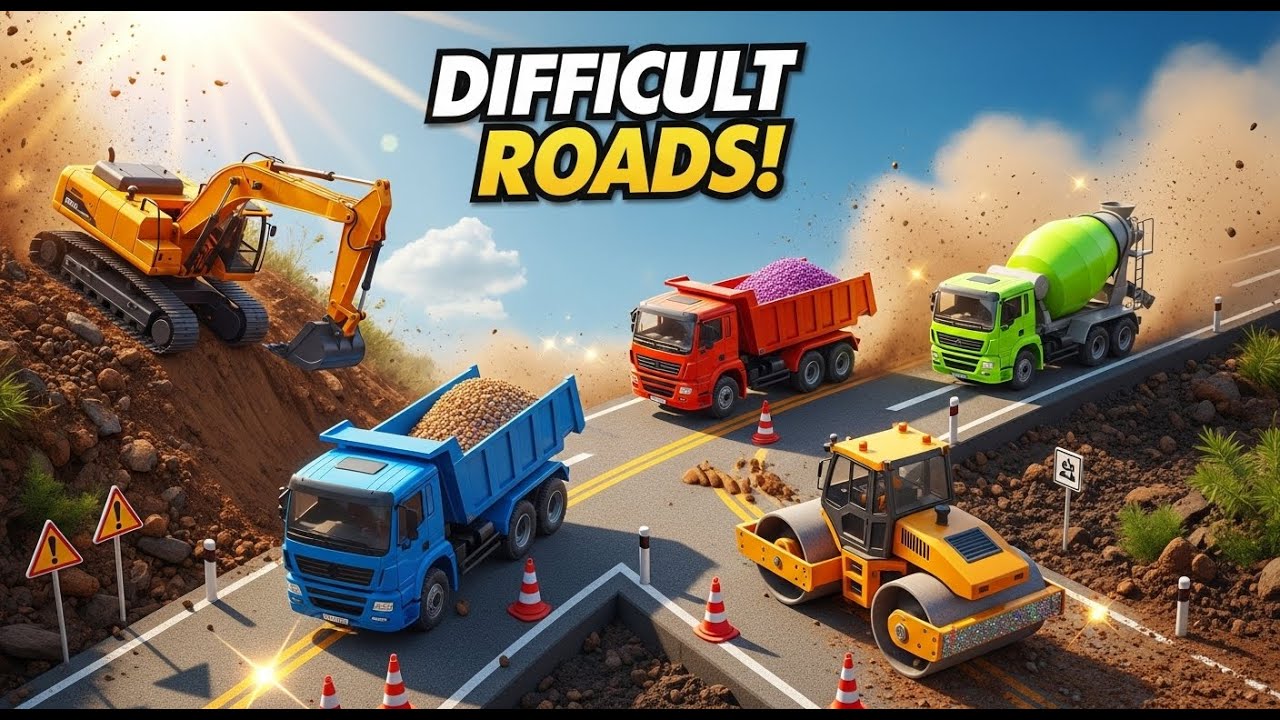 Miniature RC Excavator, Dump Truck, Mixer & Road Roller | FastFrame RC