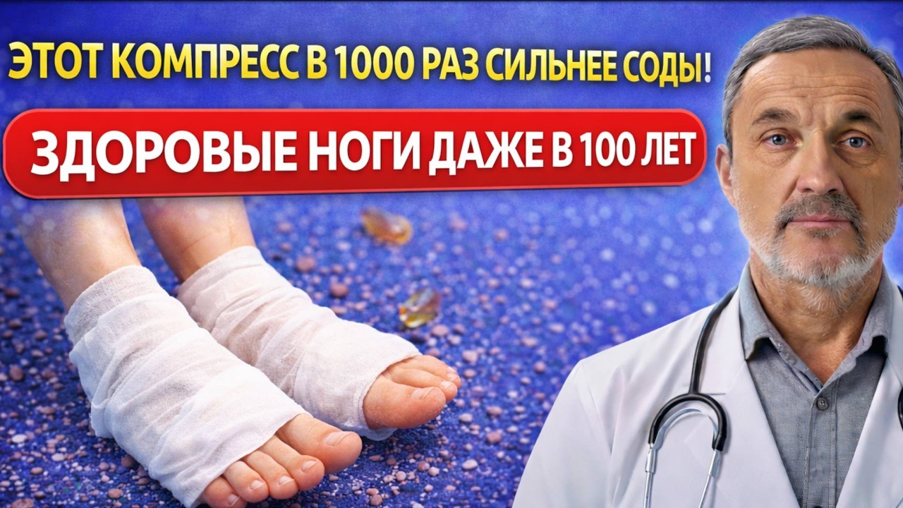 НОГИ СТАНУТ ЛЕГКИМИ В ЛЮБОМ ВОЗРАСТЕ! Секретный компресс сильнее соды