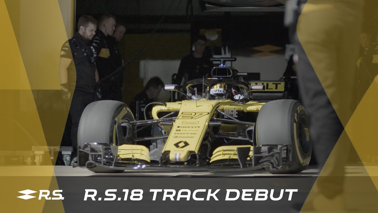 The Renault R.S.18 on track for the first time!
