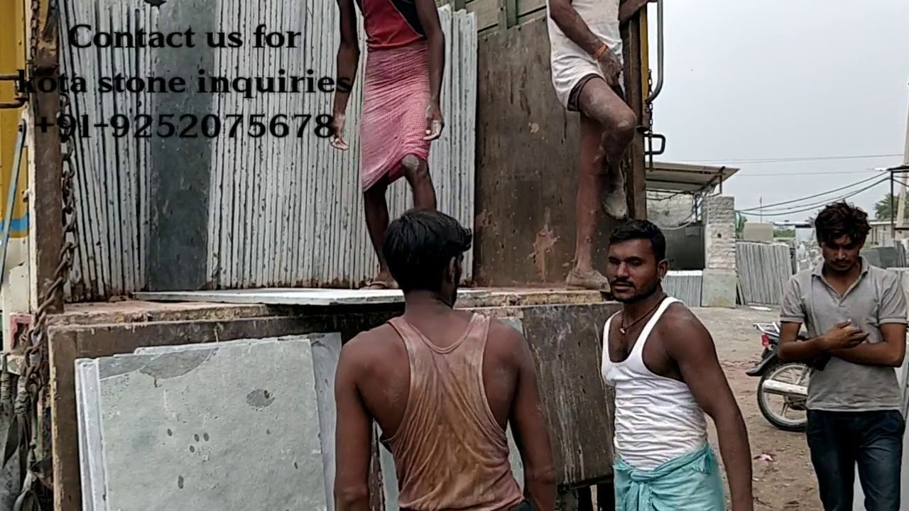 Kota stone big size loading in truck 9252075678
