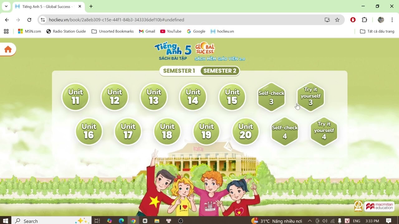 Tiếng Anh 5 - Sách bài tập -Try it yourself 3