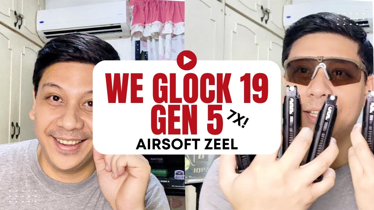WE Glock 19 Gen 5 -- 7 Pieces! | Airsoft Review Philippines