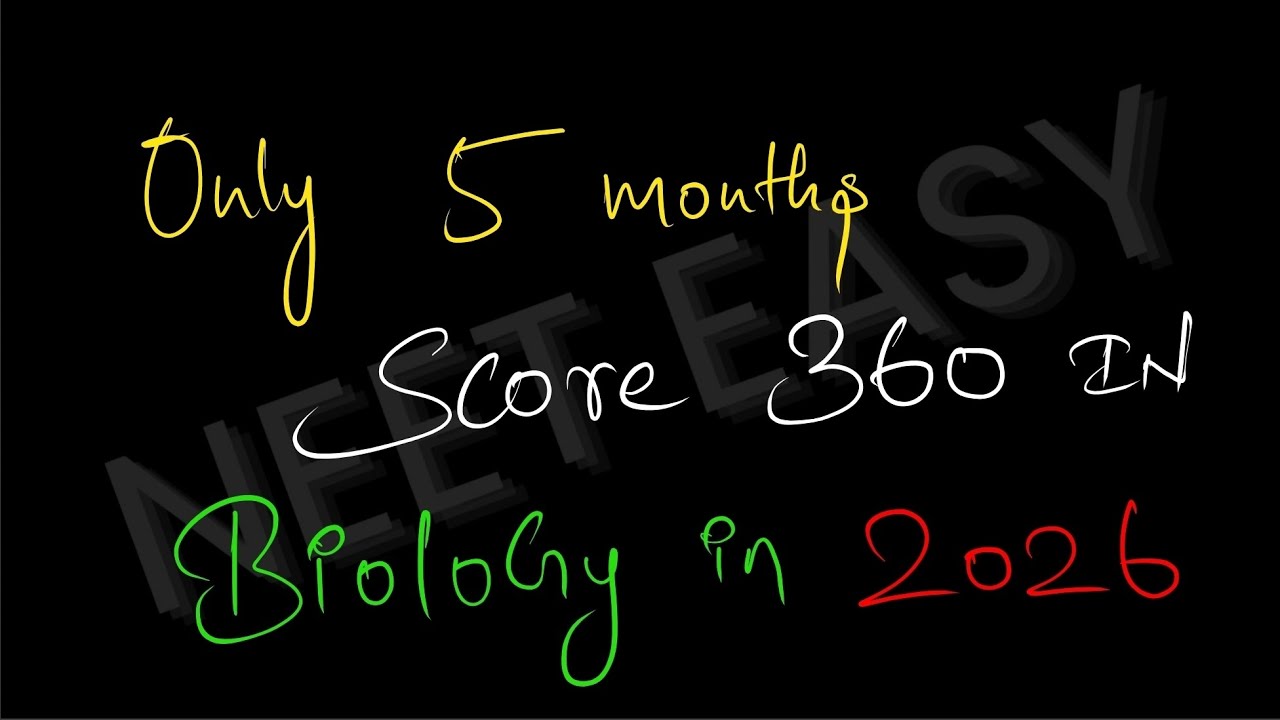HOW BEGINNERS SCORE 360 IN BIOLOGY IN NEET 2026 | NEET EASY TAMIL 