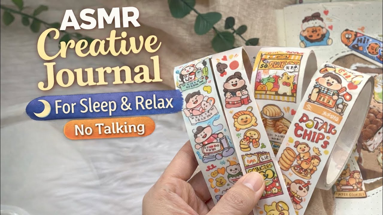 ASMR Journaling for Sleep 🌙 | Aesthetic Creative Journal No Talking