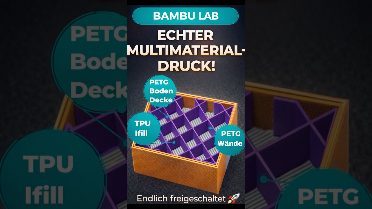 Endlich - ECHTER Multimaterial Druck mit dem Bambu Studio