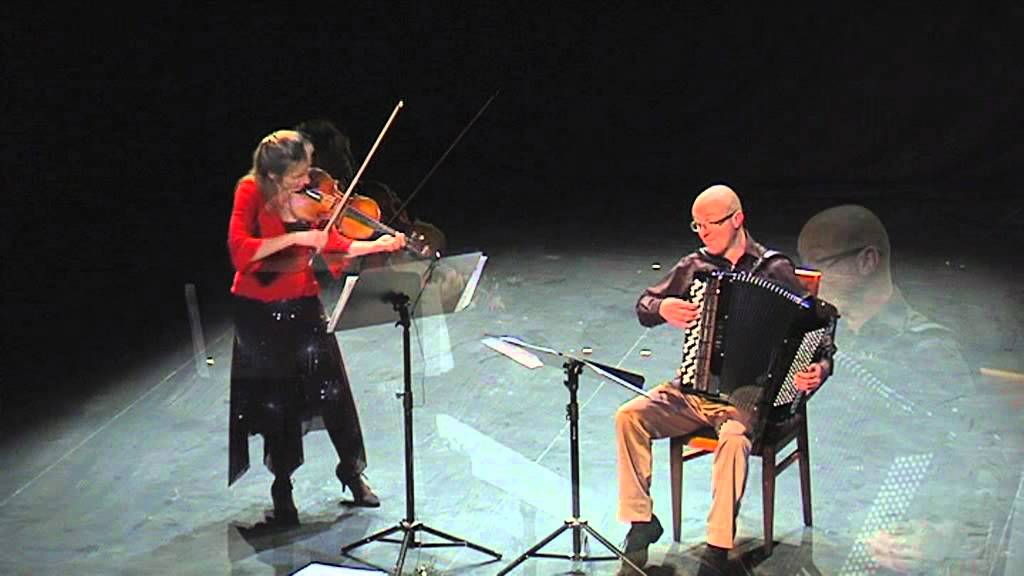 Paganini Sonata Concertata 1st mvt played by Katherine Hunka and Dermot Dunne - violin and accordion