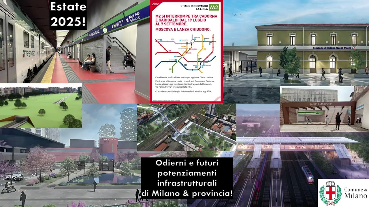Gli odierni e futuri potenziamenti infrastrutturali del comune e della provincia di Milano!