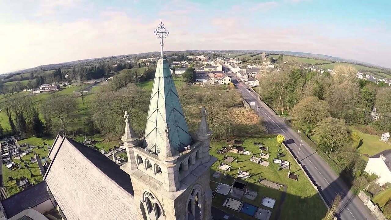 St Mary's Church and Newtownbutler from the Sky