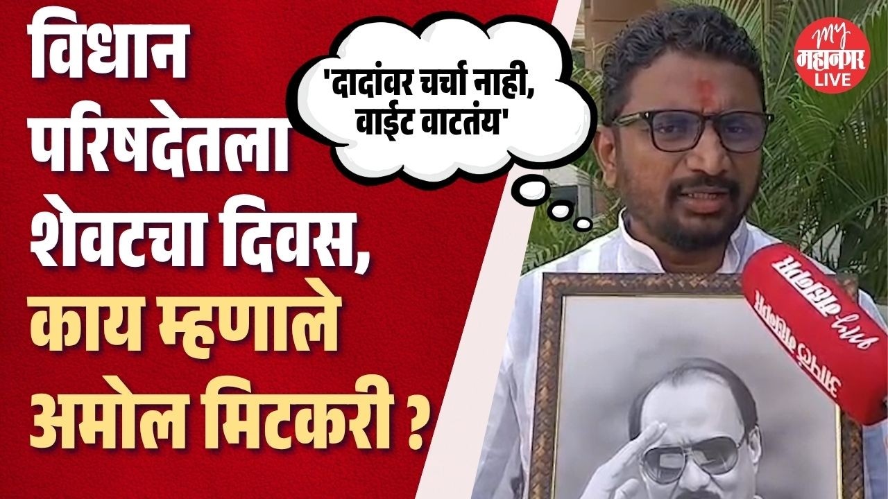 विधानपरिषदेतला शेवटचा दिवस, अजितदादांचा फोटो घेऊन मिटकरी विधानभवनात | Amol Mitkari
