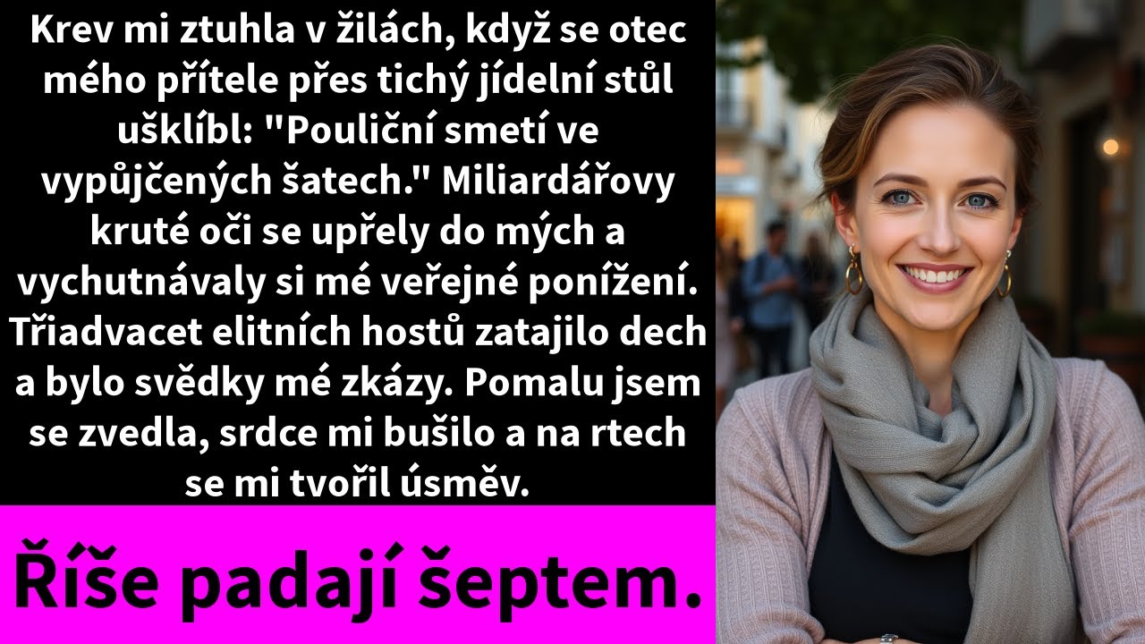 Krev mi ztuhla v žilách, když se otec mého přítele přes tichý jídelní stůl ušklíbl:
