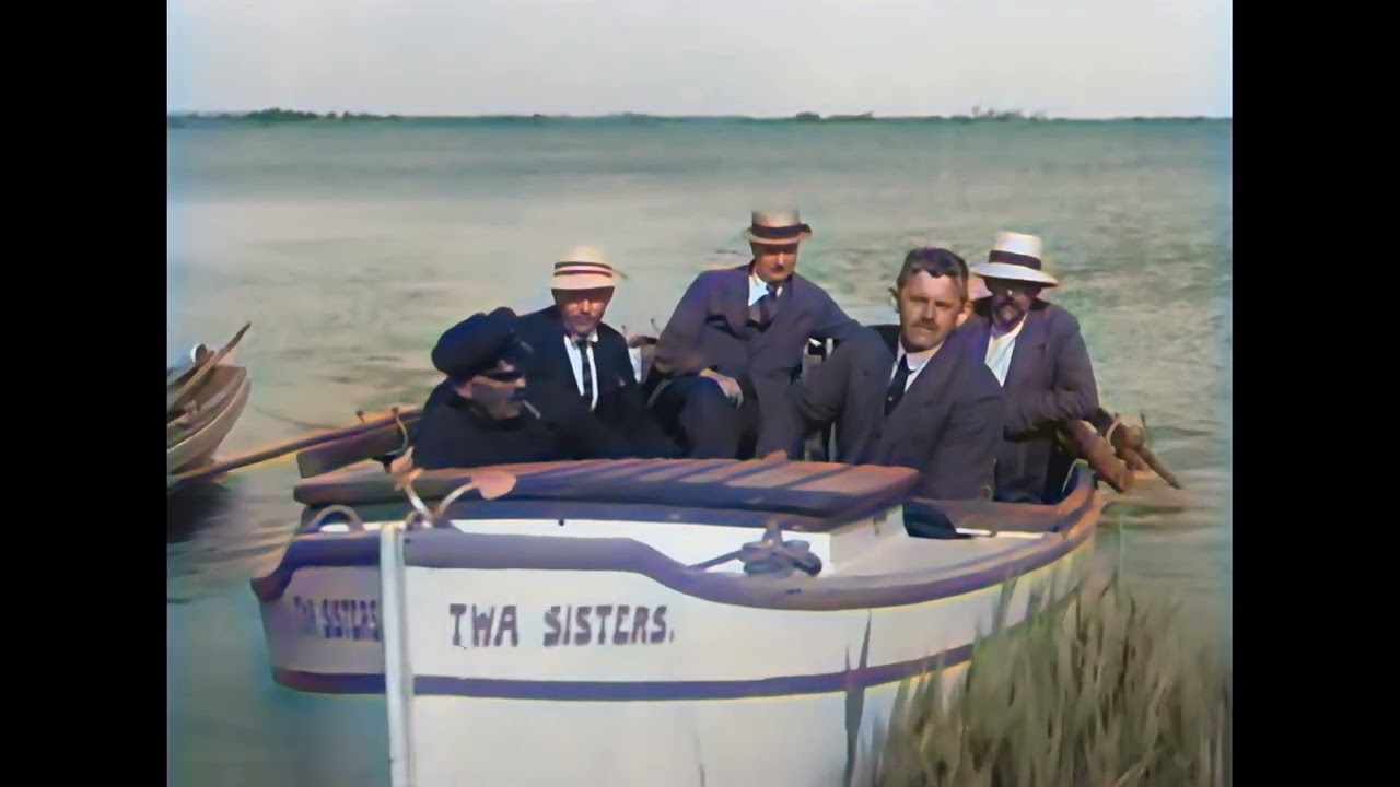 Eieren zoeken in Friesland in 1920 in kleur! Beautiful Friesland in 1920 in color! [AI enhanced]