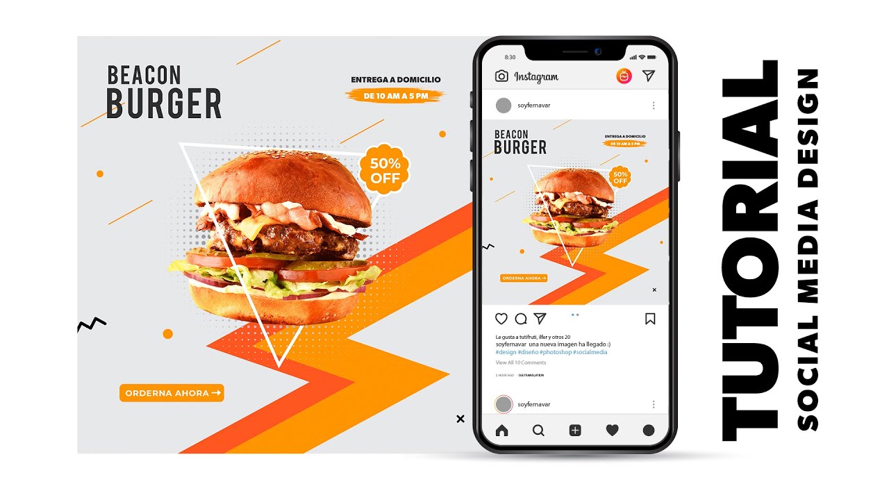 Diseño para Fast Food Redes Sociales | Photoshop + Illustrator - Fer Nava