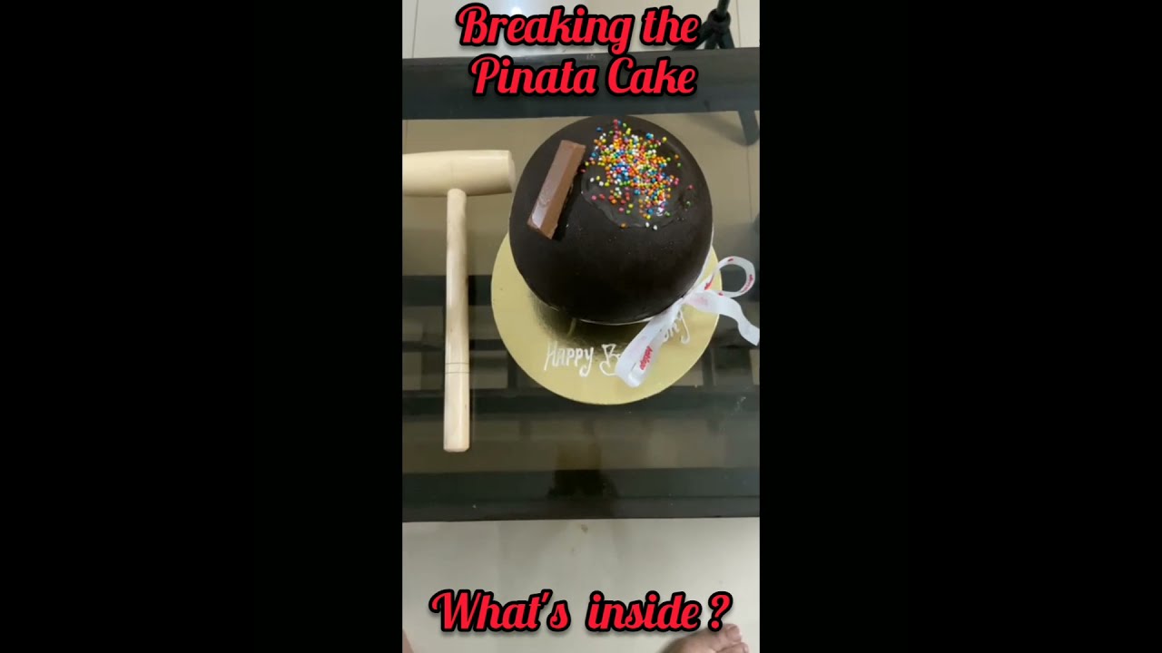 New way to cut cake with hammer | Pinata Cake | #shorts #ytshortsindia #youtubeshortfeatures