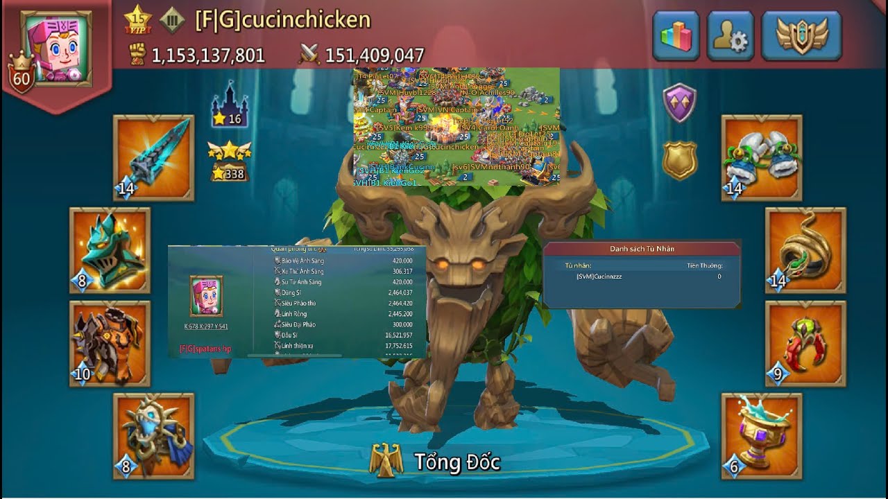 LordsMobile - Chủ tịch BCZ Giữ tướng đi ngủ và cái kết