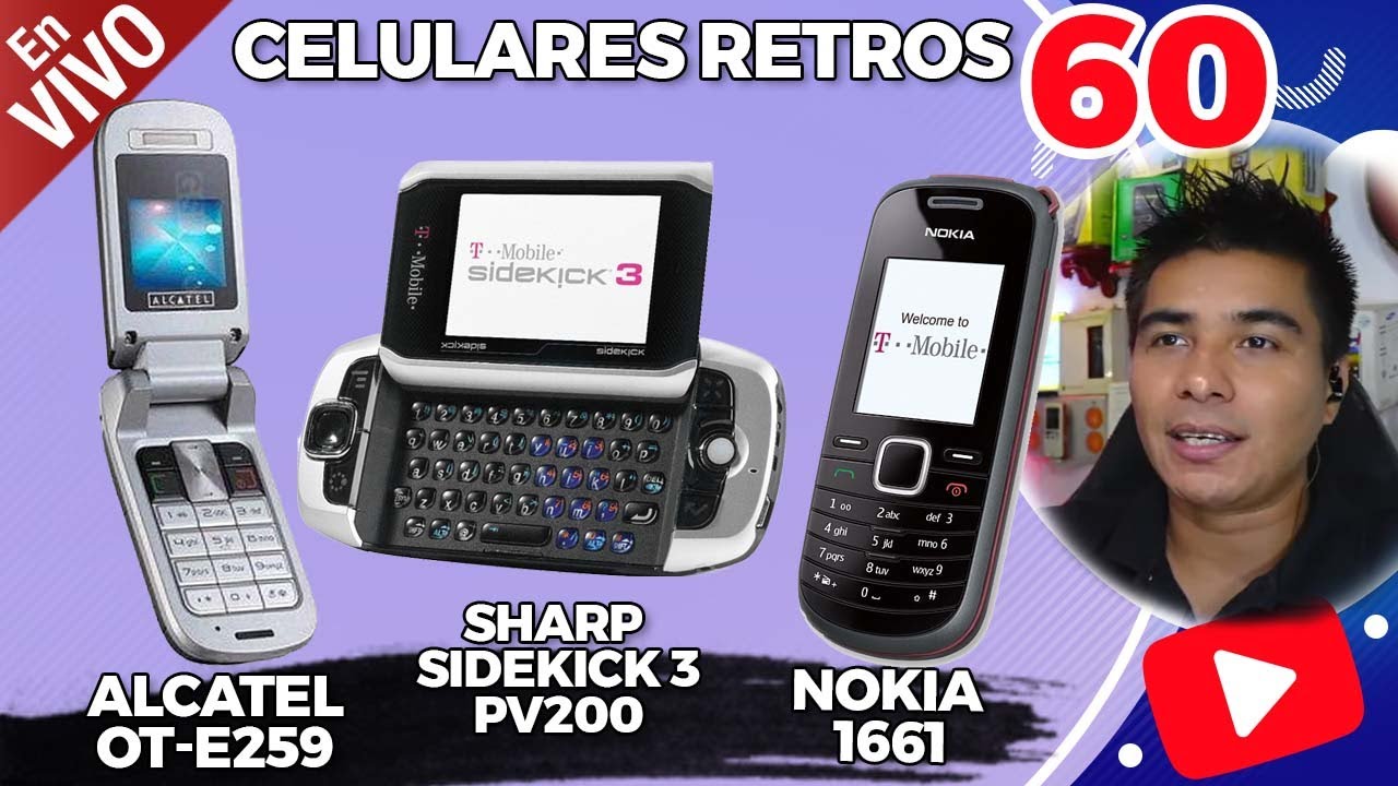 Sharp Sidekick 3 pv200😱 Nokia 1661😲Alcatel OT-E259 | Celulares Retros en Vivo 60