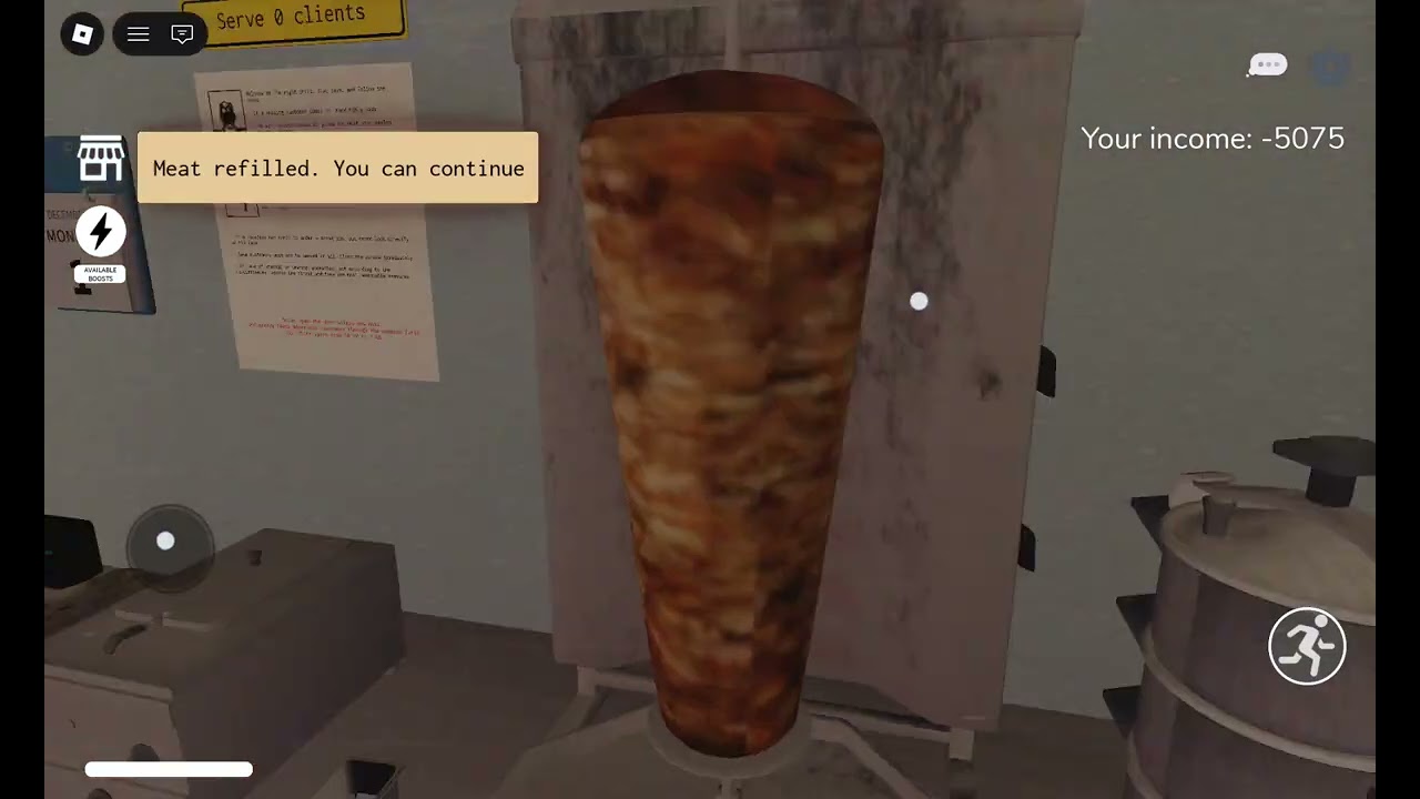 Scary shawarma kiosk in Roblox with Cabprivy Evolution playing Alone 😔  it's nice and good