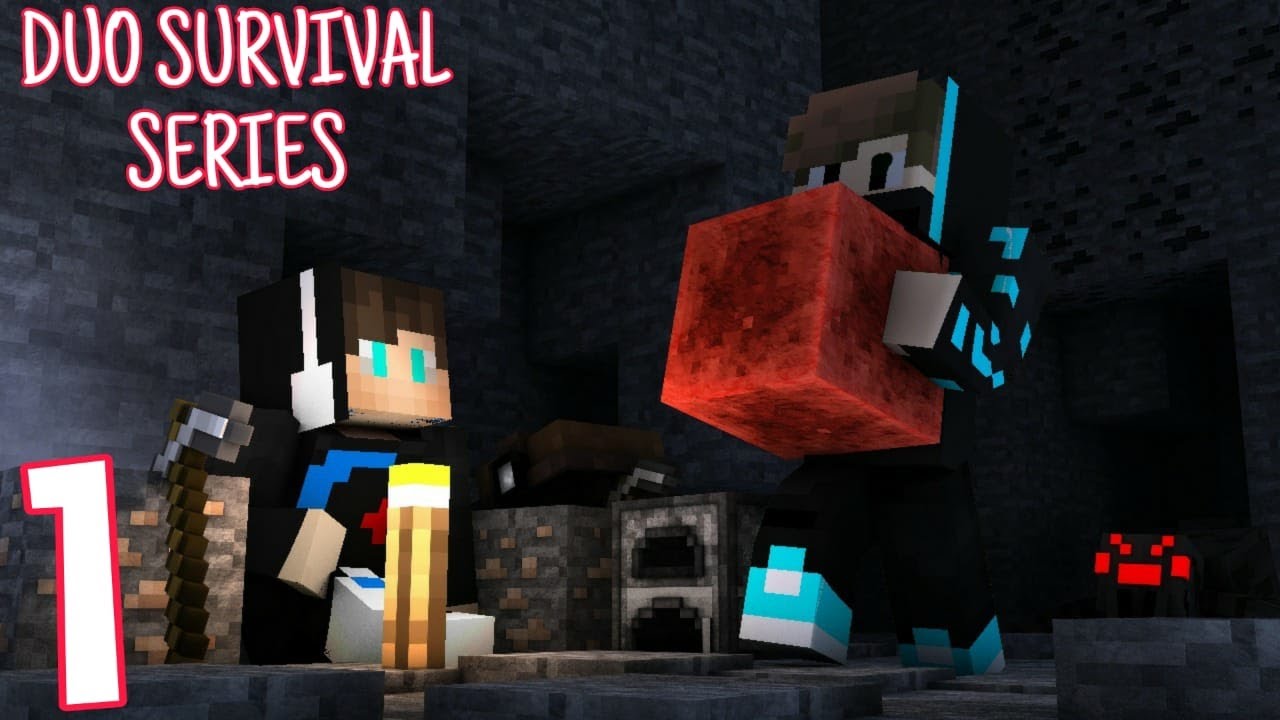 Minecraft : Duo Survival Series | ft. @MCFLASH7  | Making Iron Armor | PART 1