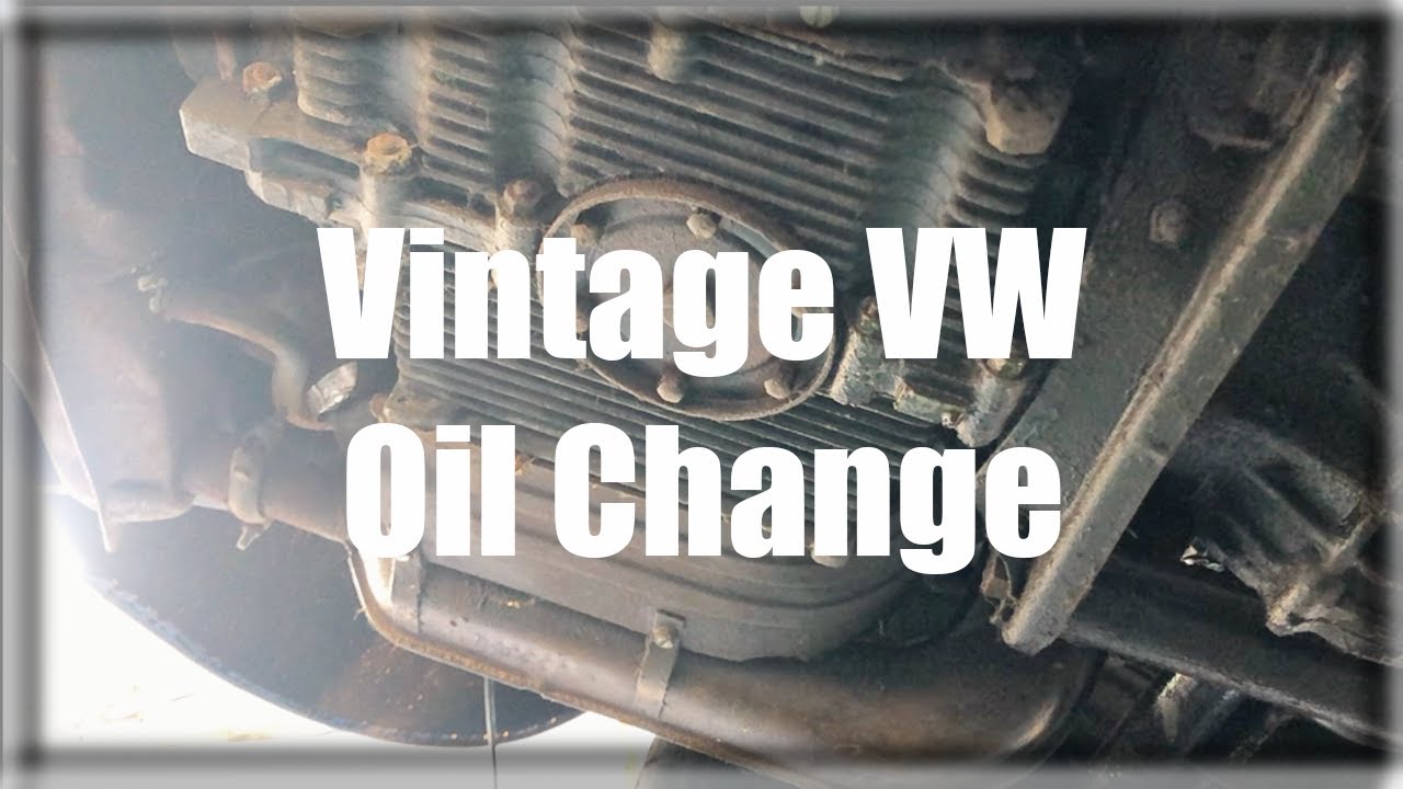 Vintage Volkswagen Beetle Oil Change