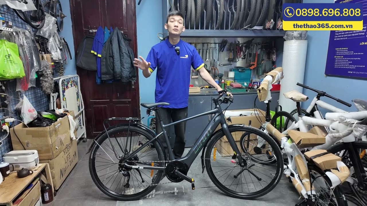 Xe đạp trợ lực điện giá rẻ chính hãng cao cấp | Giant FAST E+ 1 - Xe đạp touring đường phố trợ lực