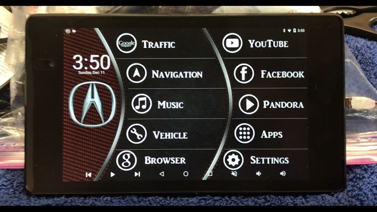 2013 Nexus 7 software setup for 2008 Acura TL Type S