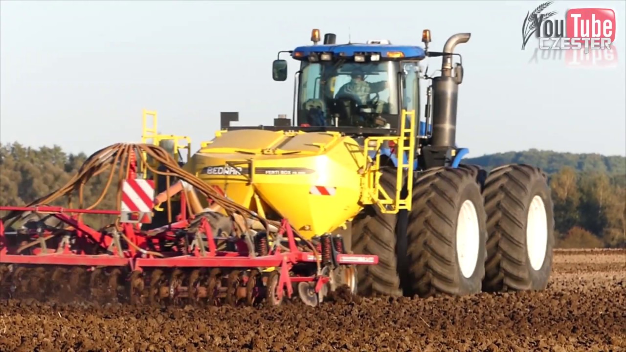 Siew pszenicy 2019 - New Holland T9 , John Deere 7830 Horsh  *GR Pawłyna*