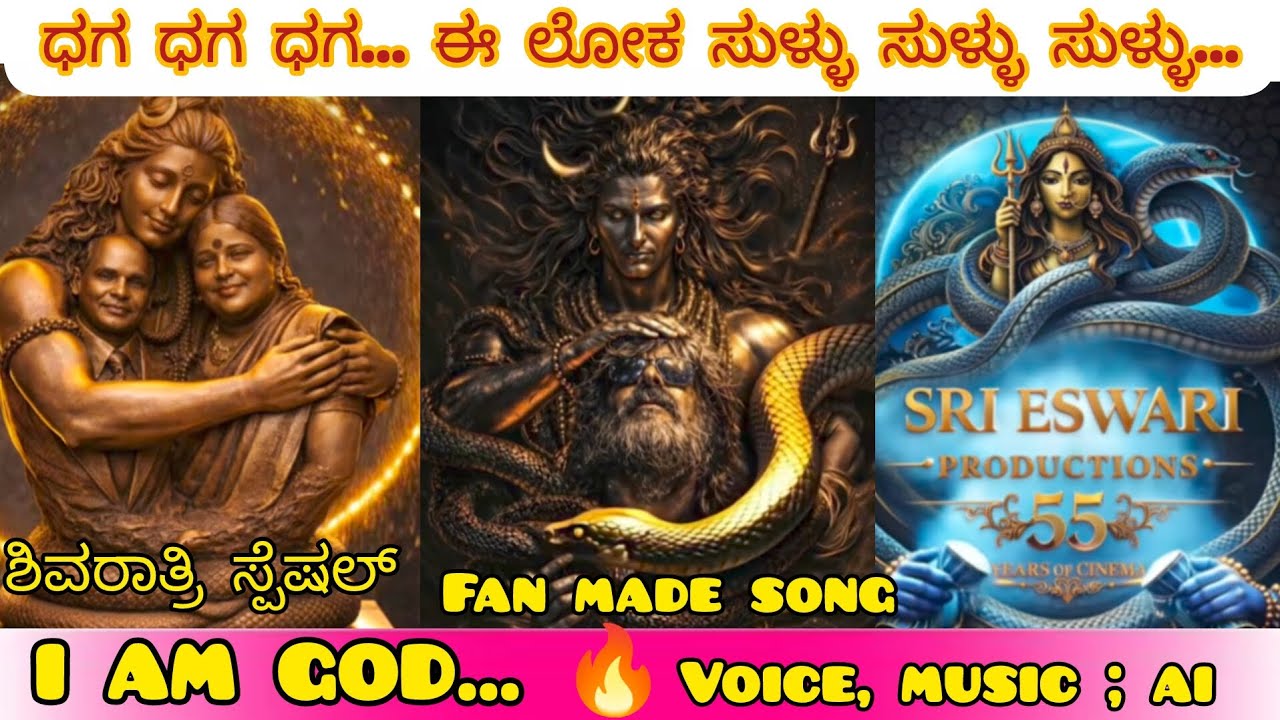 ಧಗ ಧಗ ಧಗ... ಈ ಲೋಕ ಸುಳ್ಳು! | I AM GOD Kannada Fan Song | Crazy Star Ravichandran Special ✨