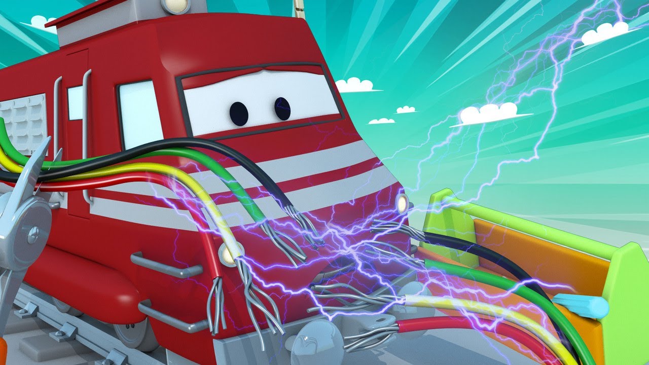 Train for kids -  The electrician train - Troy The Train in Car City