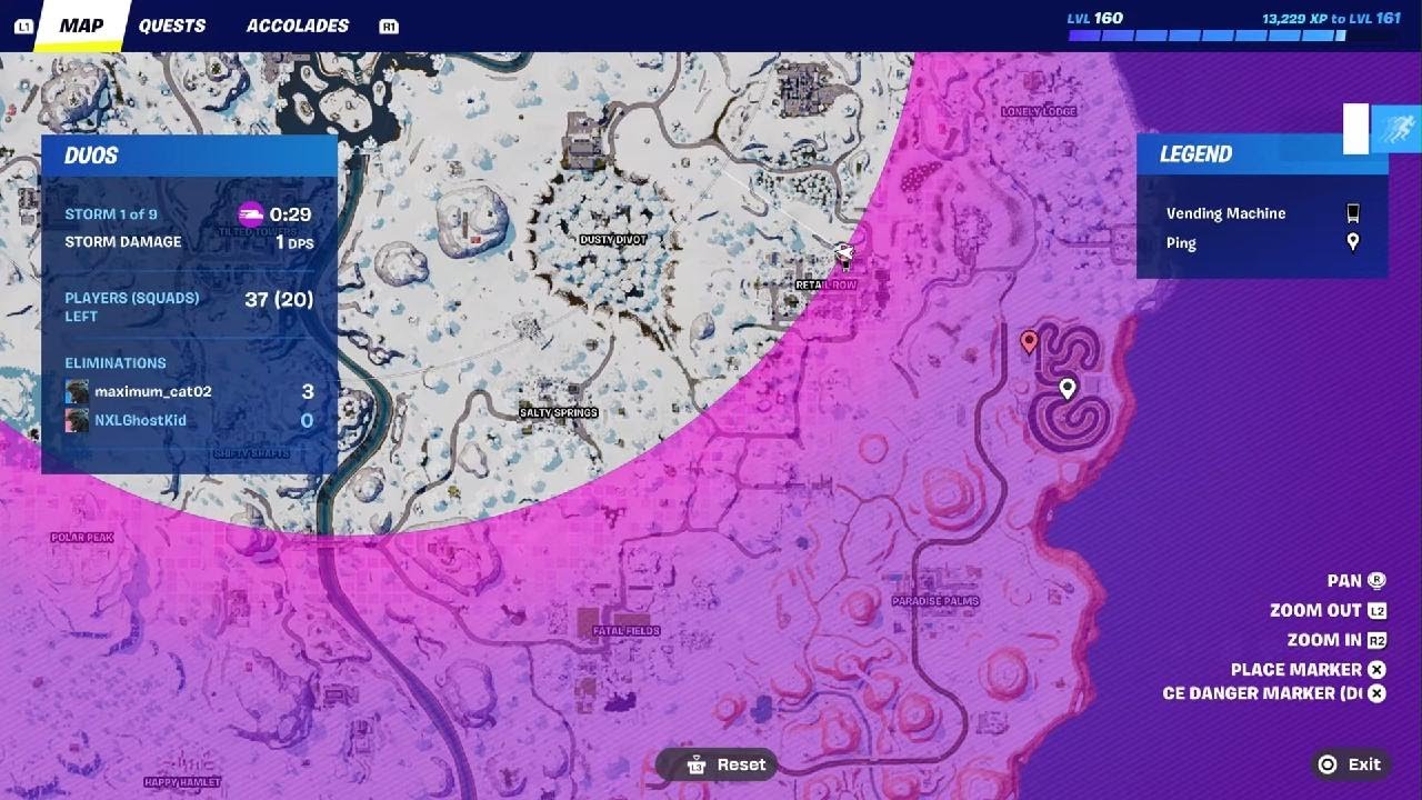 Fortnite og gameplay win