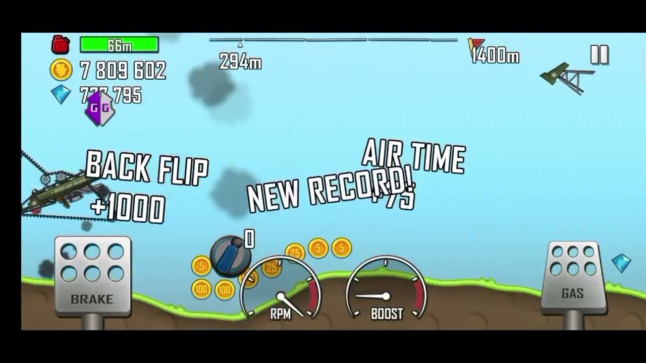 Hack Hill Climb Racing - Coin🪙/Diamond💎/Fuel⛽/Parts⚙️ using GameGuardian.
