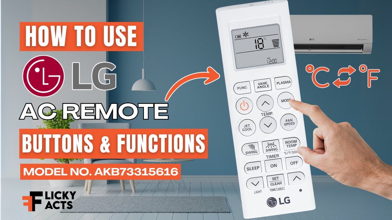 How to Use: LG AC Remote Buttons & Functions | Model No. AKB73315616 | Heat Pump Remote Guide