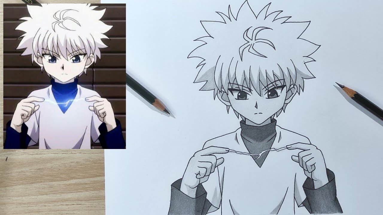 How to draw Killua Zoldyck || drawing anime tutorial