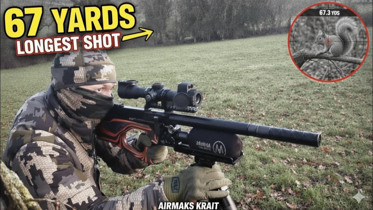 67 YARD SQUIRREL! Can the AirMaks Krait reach that far?