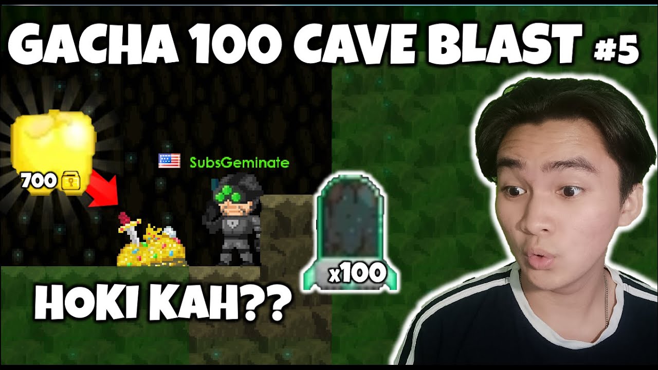 GACHA 100 CAVE BLAST!! DAPET GOLDEN APPLE? | Growtopia Road to Gembel #5