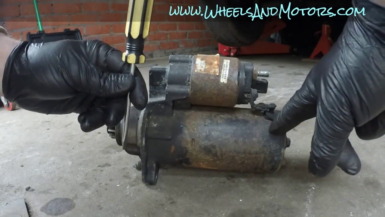 How to test, fix or replace starter motor VW Golf Mk4