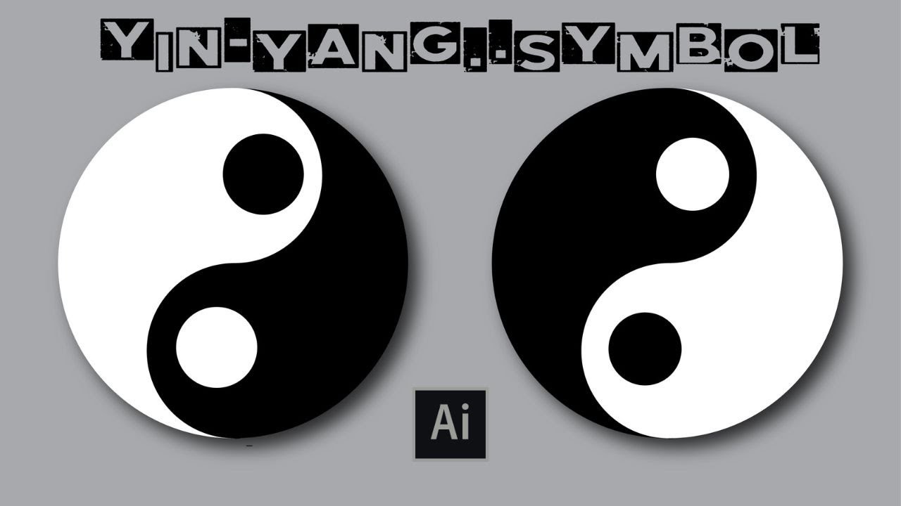 HOW TO CREATE THE YIN-YANG SYMBOL IN ILLUSTRATOR (1 MINUTE)