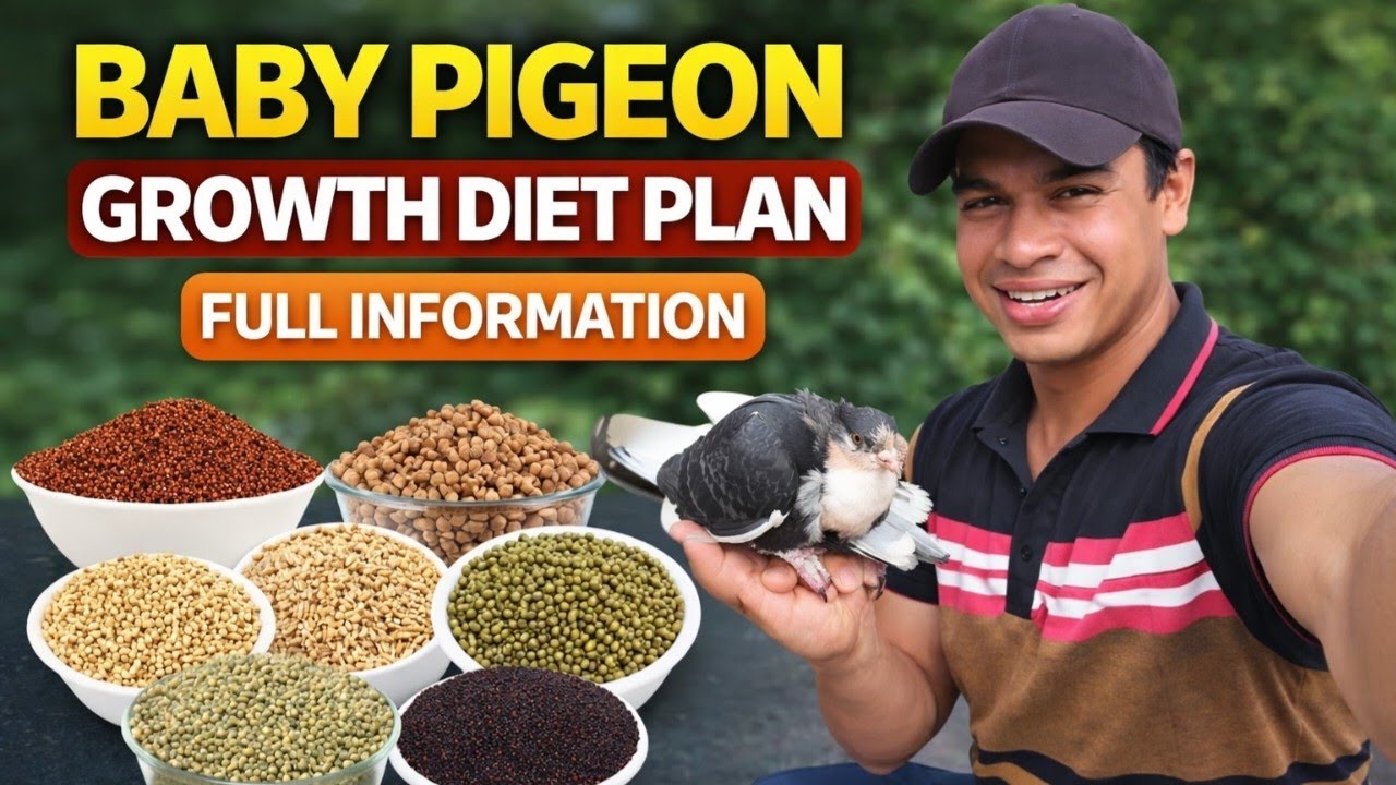 Pigeons Fast Growth Diet Chat | Fast Growth Tips | 7 Din Me Fast Growth Formula 🐦💪 | Rabinpetvlog 