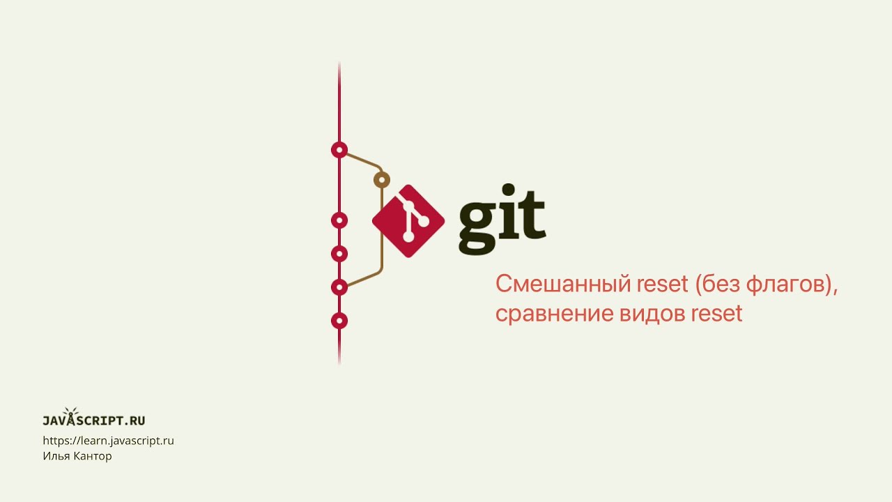 5.4 Git &ndash; Reset &ndash; Смешанный reset (без флагов), сравнение видов reset